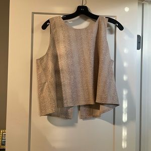 Animal print crop top, open back